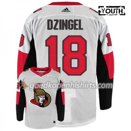 Ottawa Senators RYAN DZINGEL 18 Adidas Wit Authentic Shirt - Kinderen